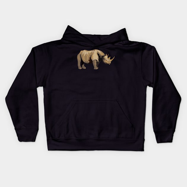 Rhinoceros Design - Gift for Rhinoceros Lovers Kids Hoodie by giftideas